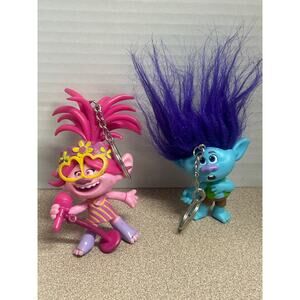 DreamWorks Trolls Custom made keychains Queen Poppy & Branch pVC figure toys